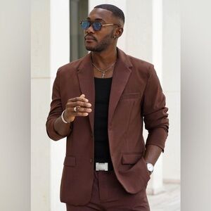 THE MODERN STRETCH SUIT JACKET BROWN